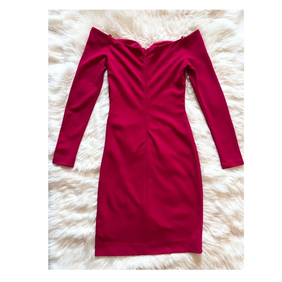 New! NICOLE MILLER Collection Off Shoulder Bodycon Mini Dress - Picture 11 of 12